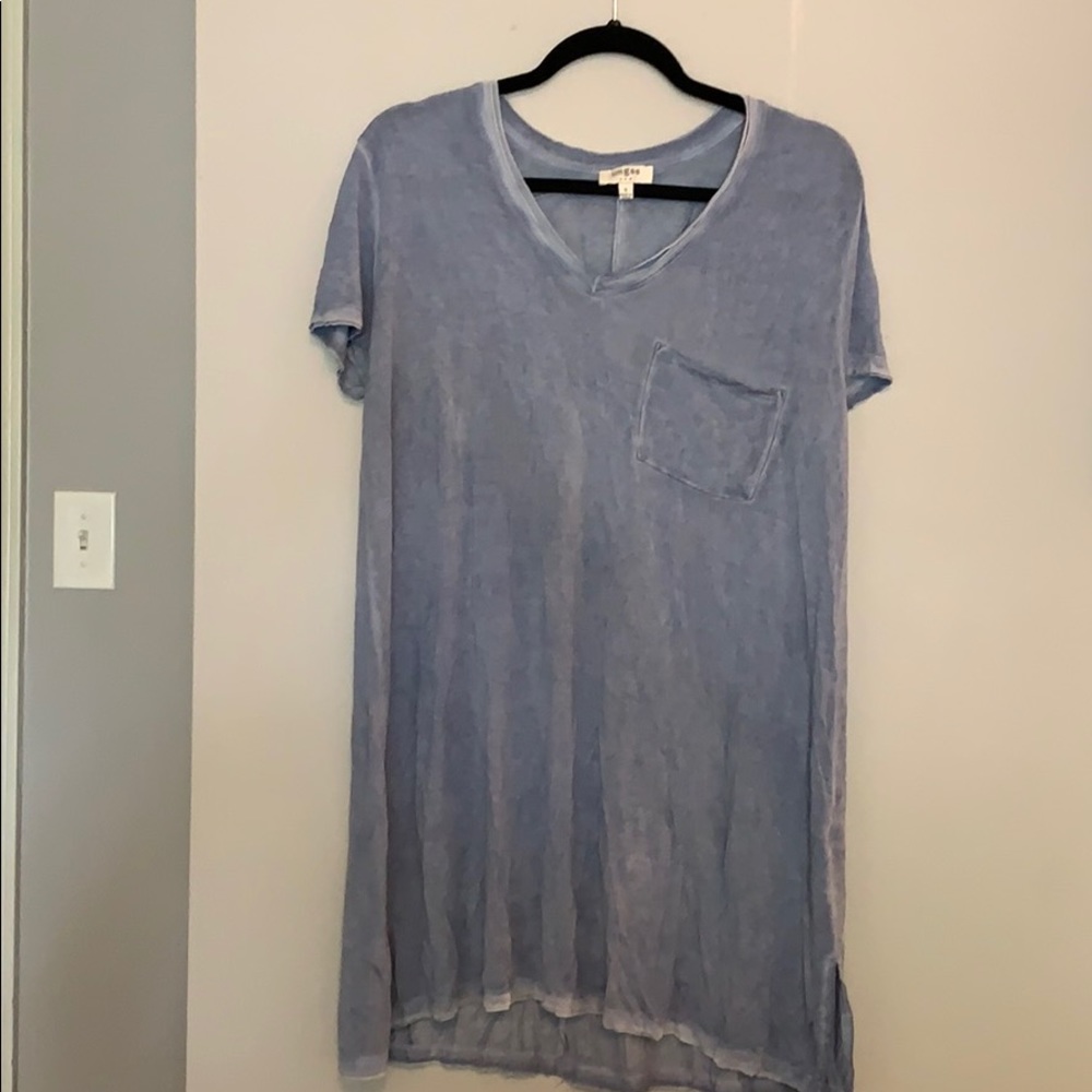 long blue shirt/ dress hahah